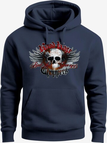 Neverless Sweatshirt 'Road Rage' in Blau: Vorderseite
