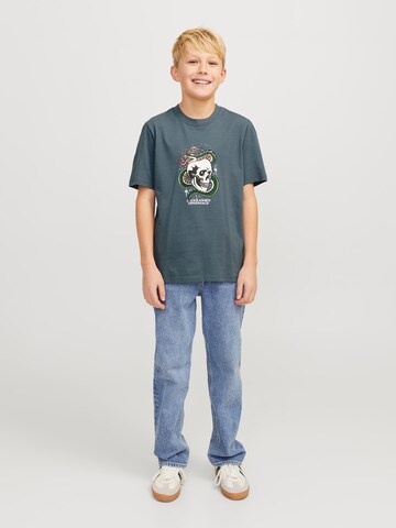 Jack & Jones Junior Футболка 'JORANATOMY SKULL' в Серый