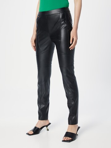 BOSS - Slimfit Leggings 'Tacka' en negro: frente