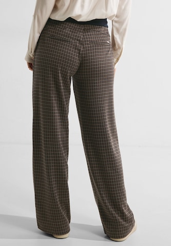 CECIL Loose fit Pants 'Hahnentritt' in Brown