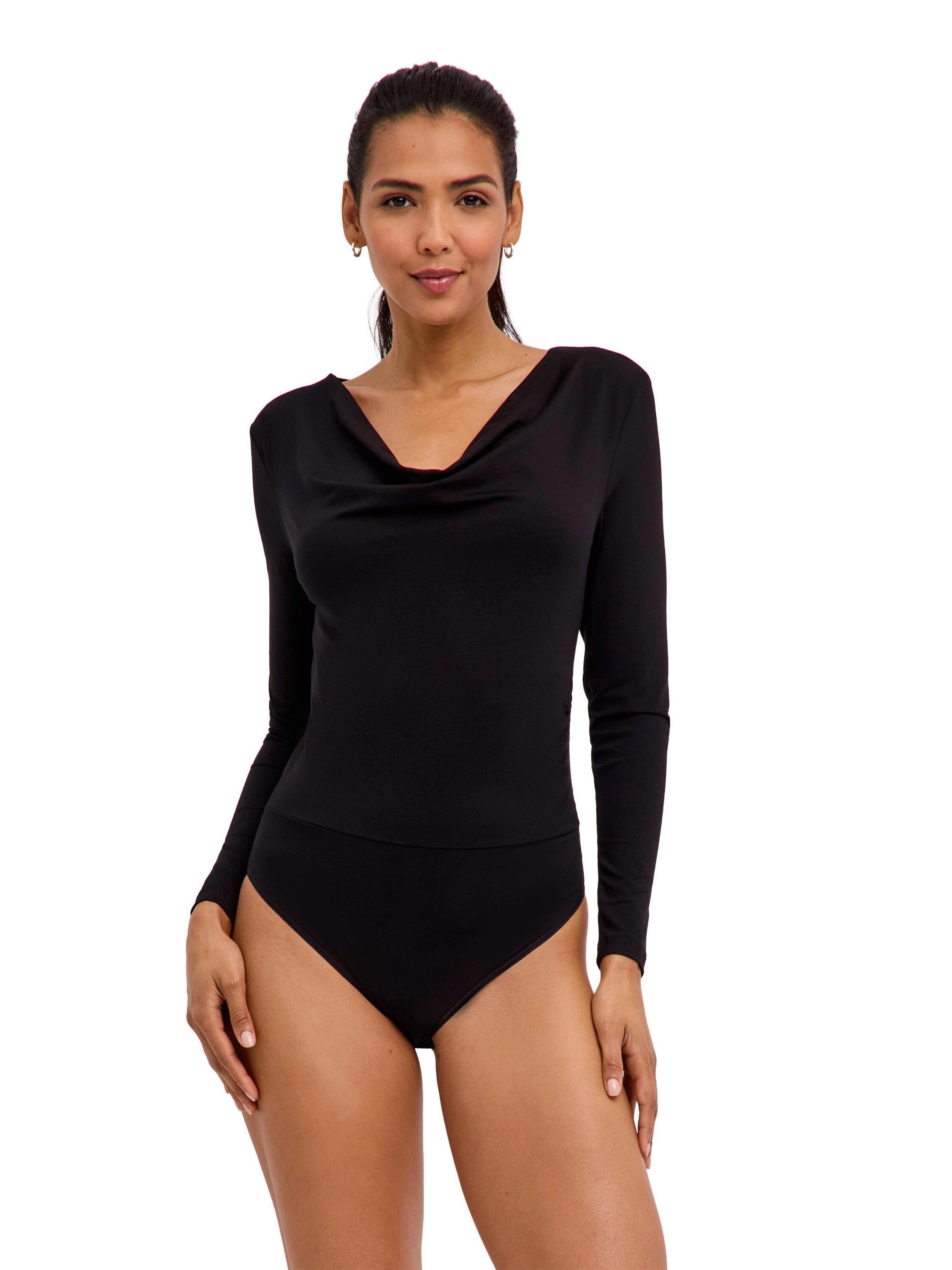 FALKE Blusenbody 'Daily Drape Brief'‌‌‌ in Schwarz