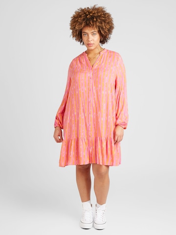 ONLY Carmakoma Košilové šaty 'MARRAKESH' – pink