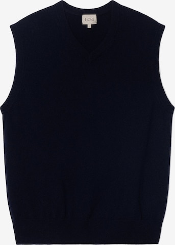 GOBI Cashmere Weste 'Men's Essential V-Neck Cashmere Vest' in Blau: Vorderseite