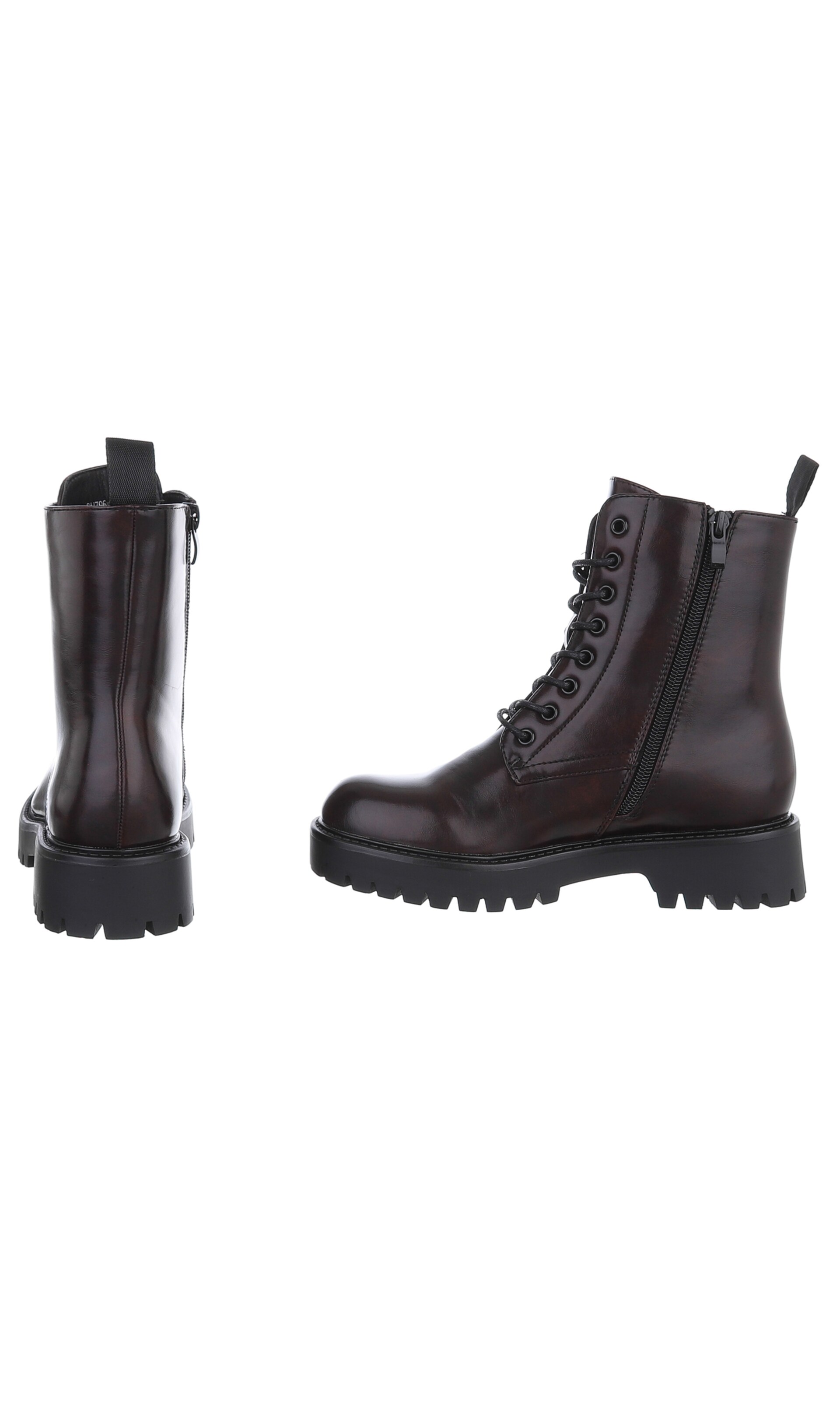 Ital-Design Schnürstiefelette in Rot