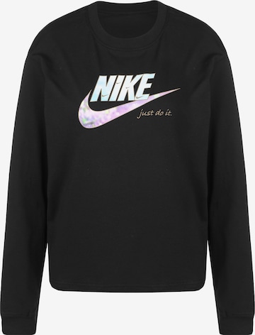 Nike Sportswear Athletic Sweatshirt in Black: front