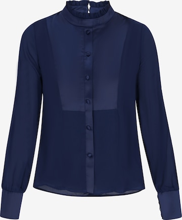 usha BLACK LABEL Bluse 'Elegant' in Blau: Vorderseite