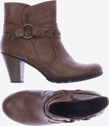 TOM TAILOR Dress Boots in 38 in Brown: front