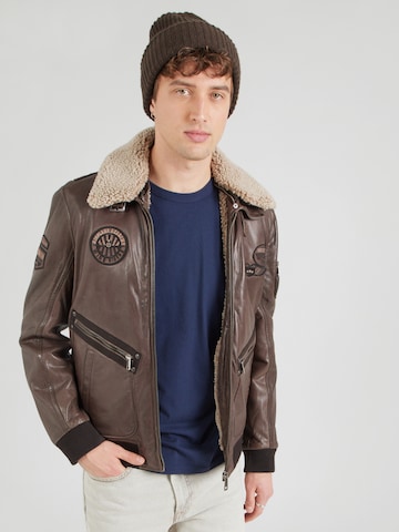 Mauritius Between-season jacket 'Starpilot' in Brown: front