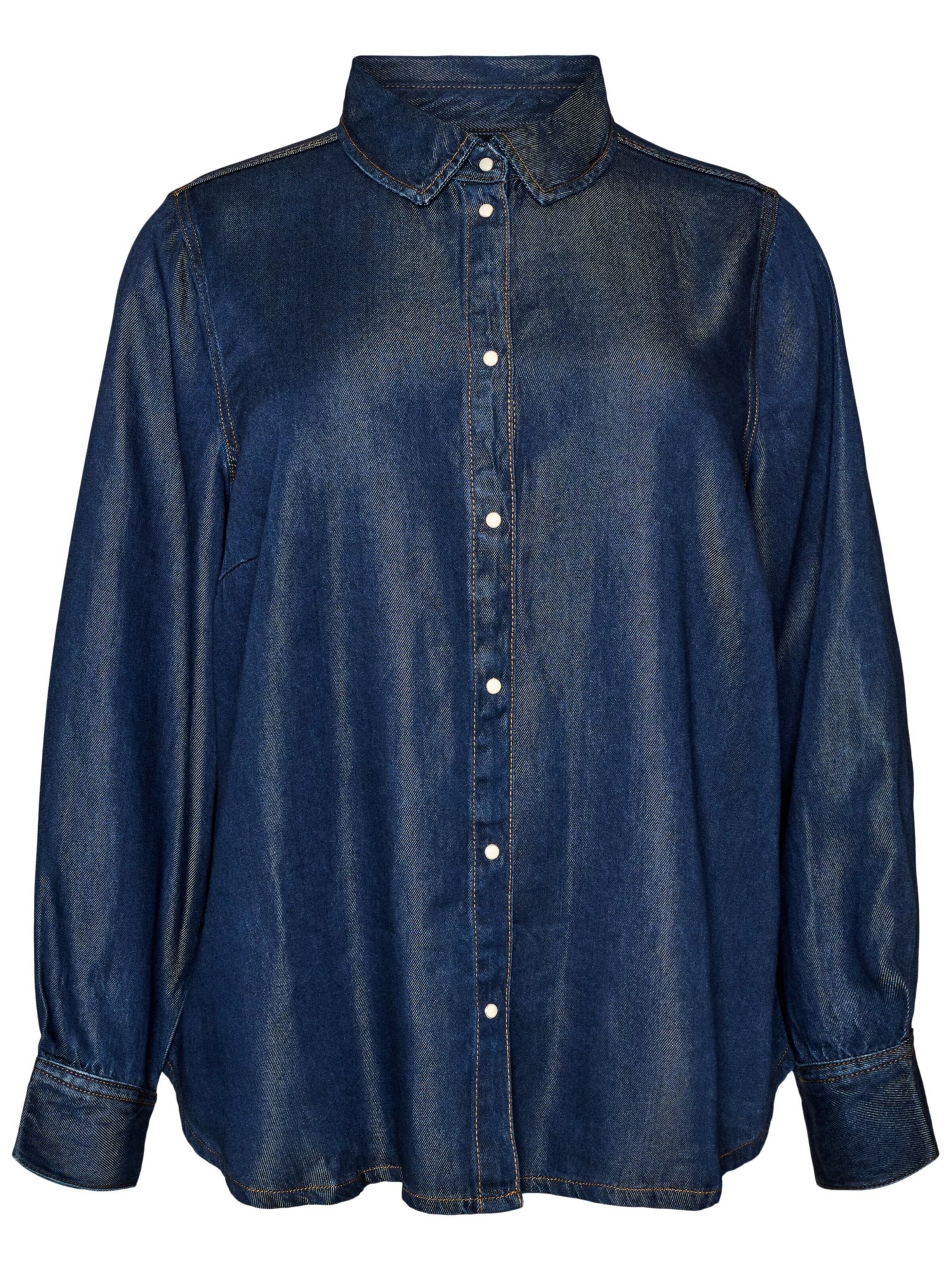 Zizzi Bluza 'HILDE' | modra barva: sprednja stran