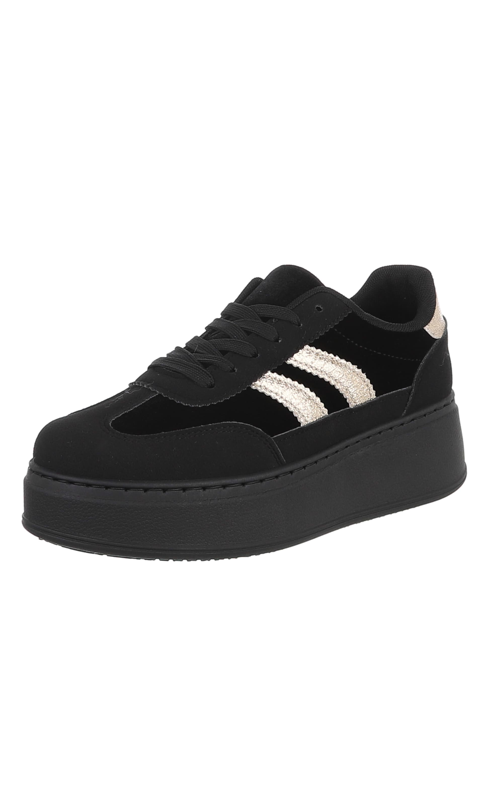 Ital-Design Sneaker in Schwarz: Vorderseite