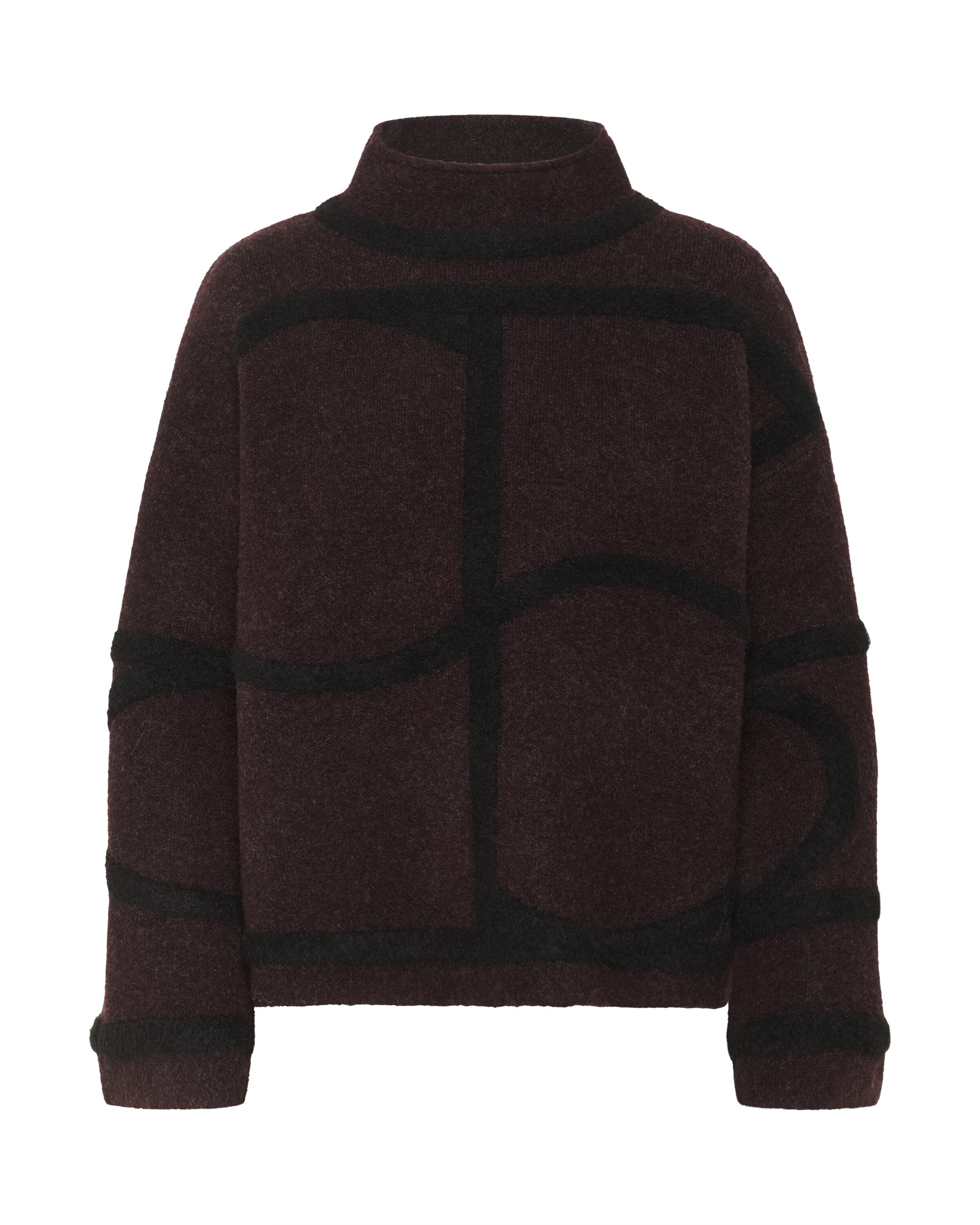 SOAKED IN LUXURY Sweater 'Sorea' in Brown: front