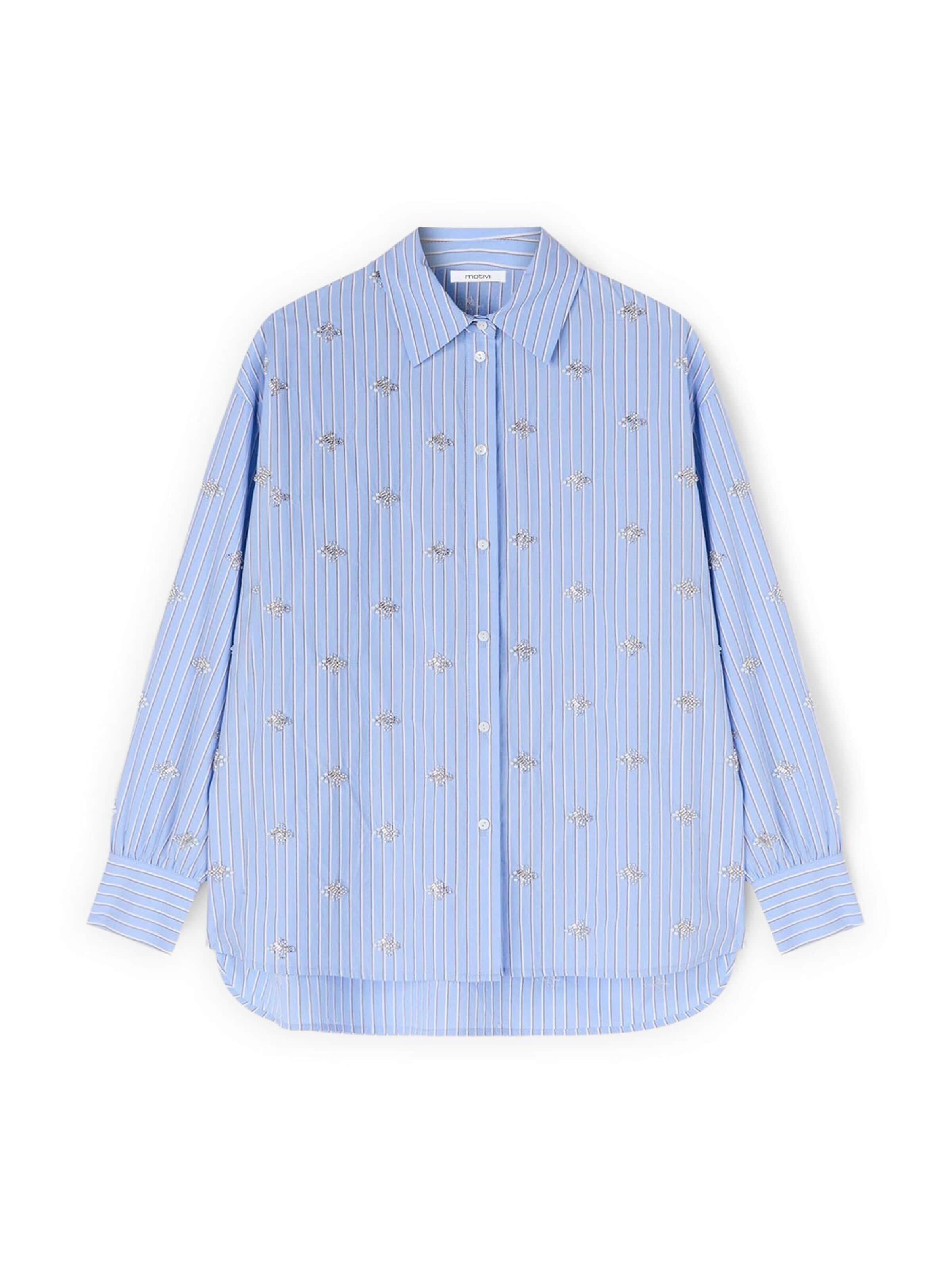 MOTIVI Blouse in Blue: front