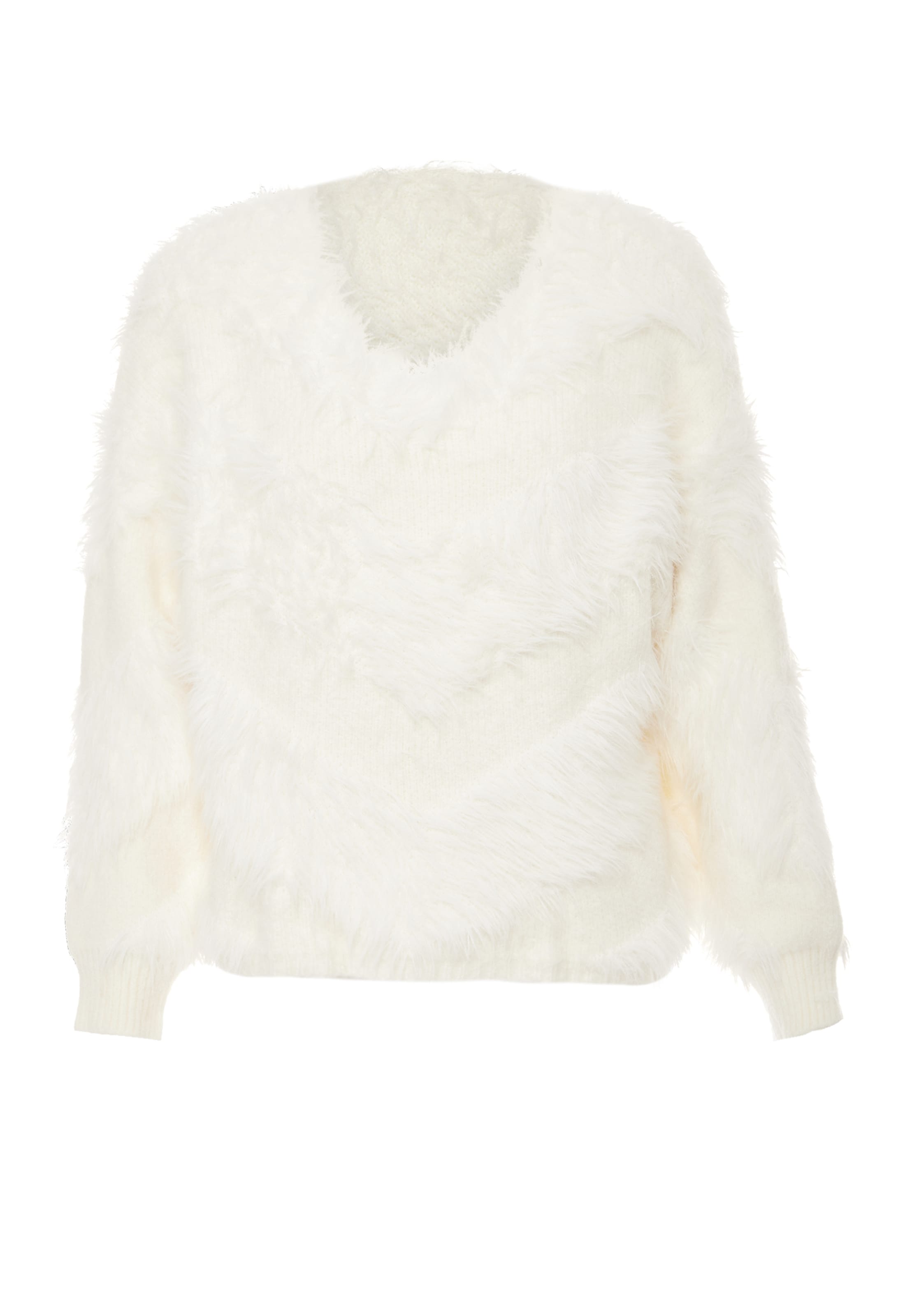 Poomi Pullover in Weiß: Vorderseite