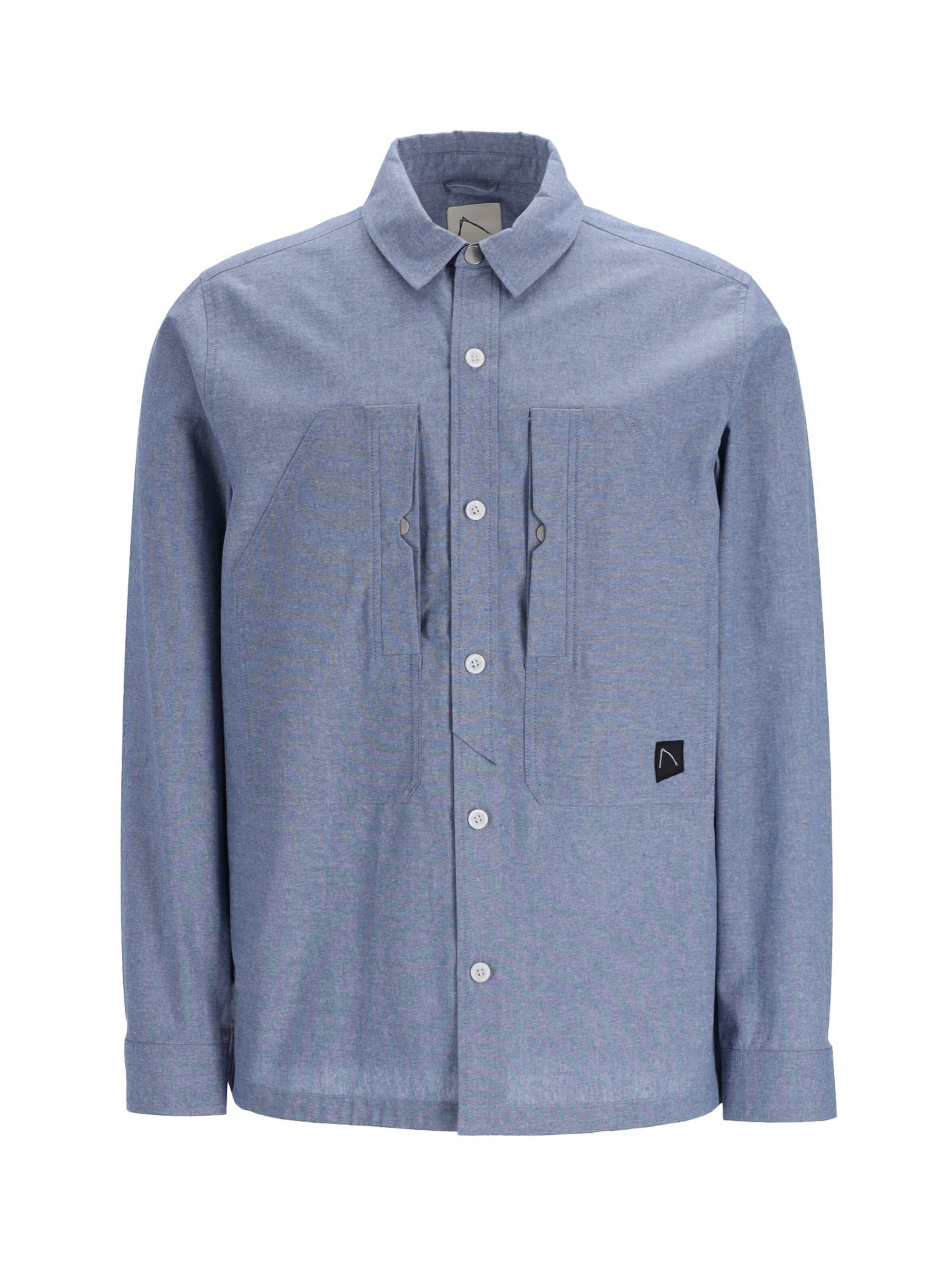 CHASIN' Regular Fit Shirt 'Cooper Chambray' in Blau: Vorderseite