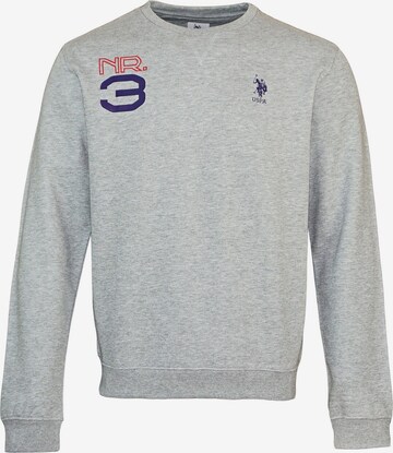 Felpa di U.S. POLO ASSN. in grigio: frontale