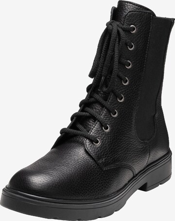 VITAFORM Lace-Up Ankle Boots in Black: front