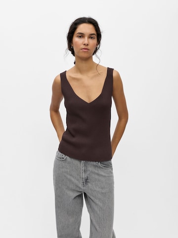 OBJECT Top in Braun: Vorderseite