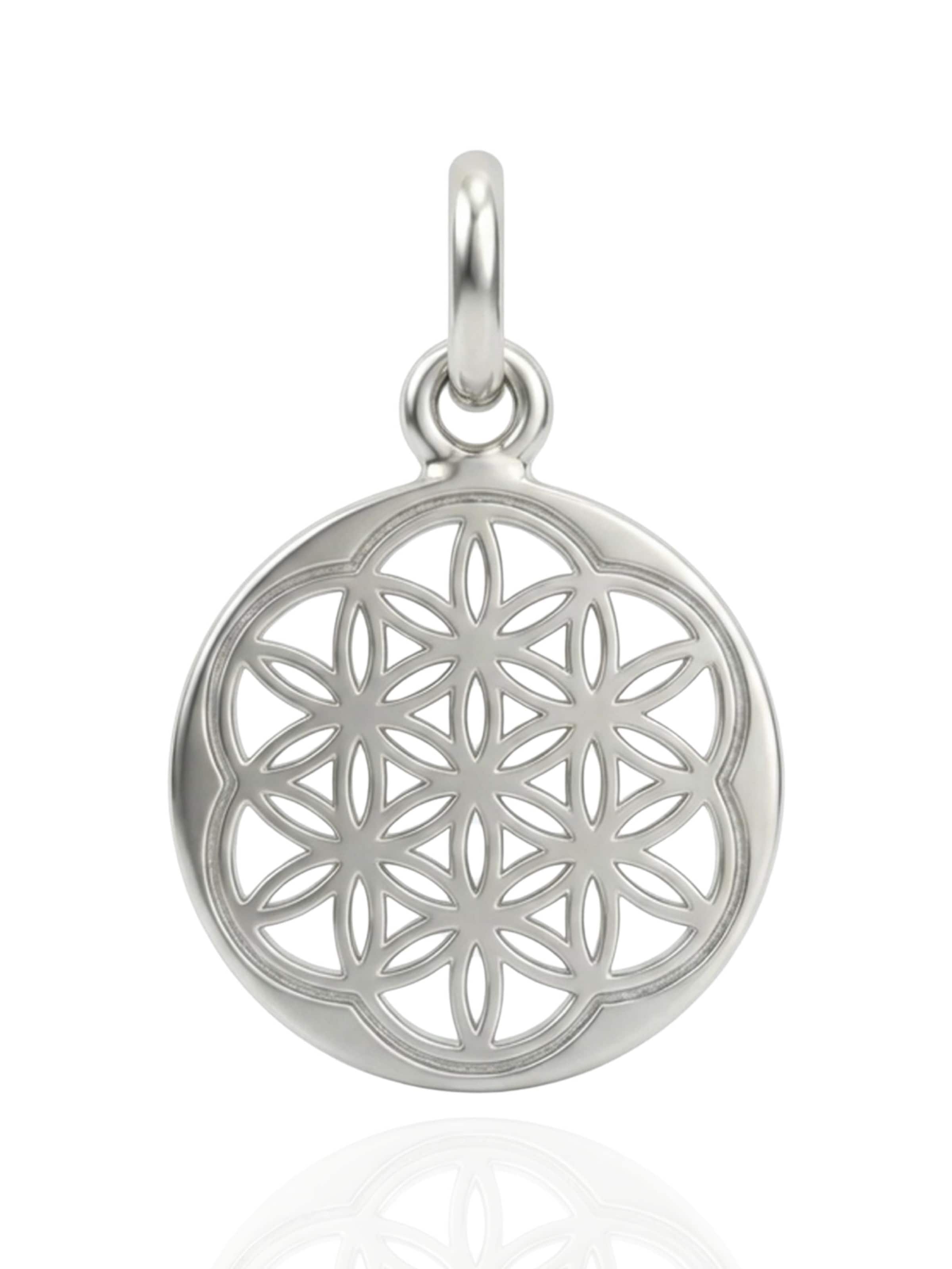 Kamiko Pendant 'Flower of Life' in Silver: front