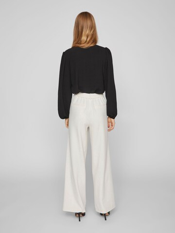 VILA Wide leg Bandplooibroek 'Varone' in Beige
