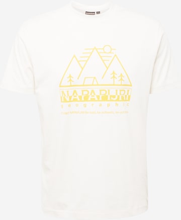 NAPAPIJRI - Camisa 'FABER' em branco: frente