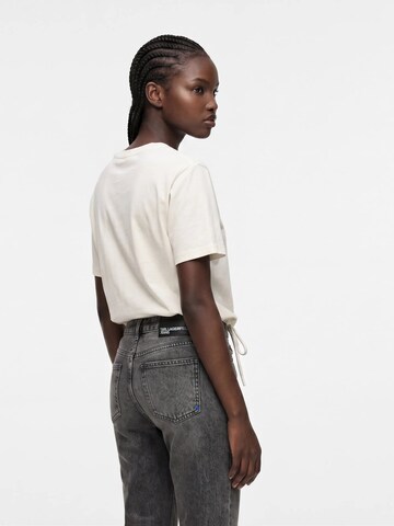 KARL LAGERFELD JEANS Тениска в бежово