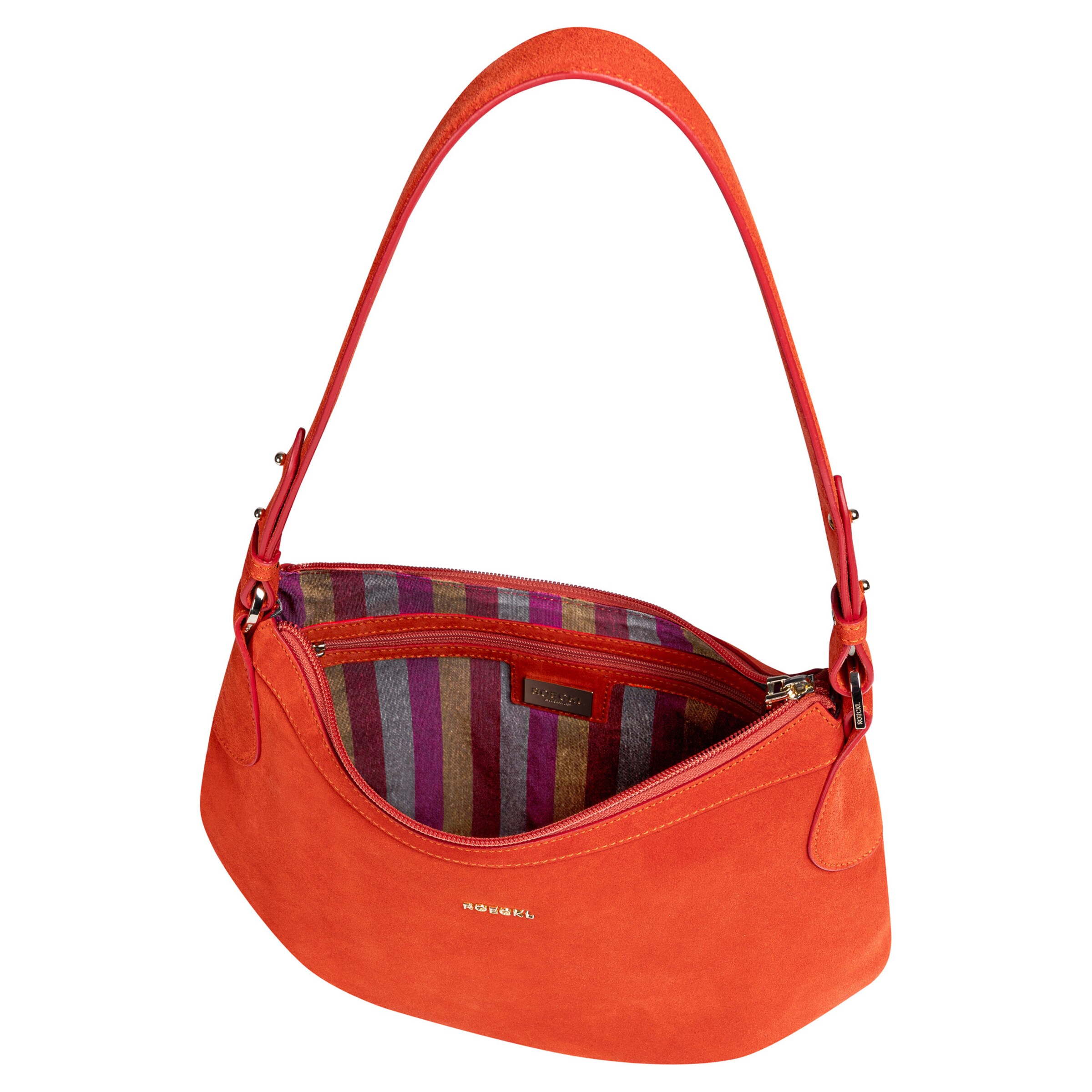 Roeckl Schoudertas 'LIBERTY SCHULTERTASCHE NUBUK SMALL' in Oranje