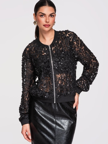 Ombre Übergangsjacke‌‌‌‌‌‌‌‌ in Schwarz: Vorderseite