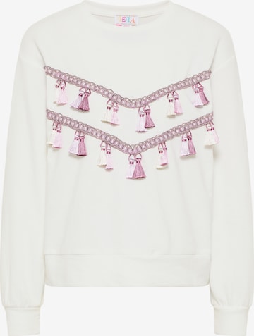 Sweat-shirt 'Hoona' IZIA en blanc : devant