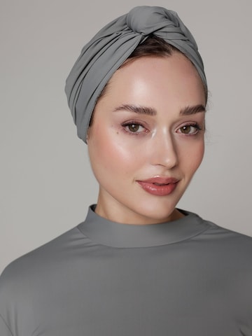 SIYA Swimwear Sporthoofdband 'Headcover - Anti - Slip - Swim-turban' in Grijs: voorkant