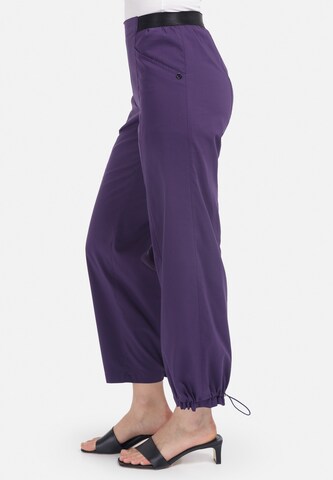 HELMIDGE Loosefit Chinohose in Lila