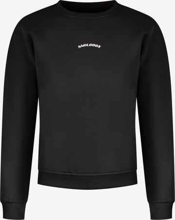 Sweat-shirt Smilodox en noir : devant