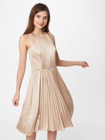 Chi Chi London Cocktail Dress 'Carly' in Beige: front