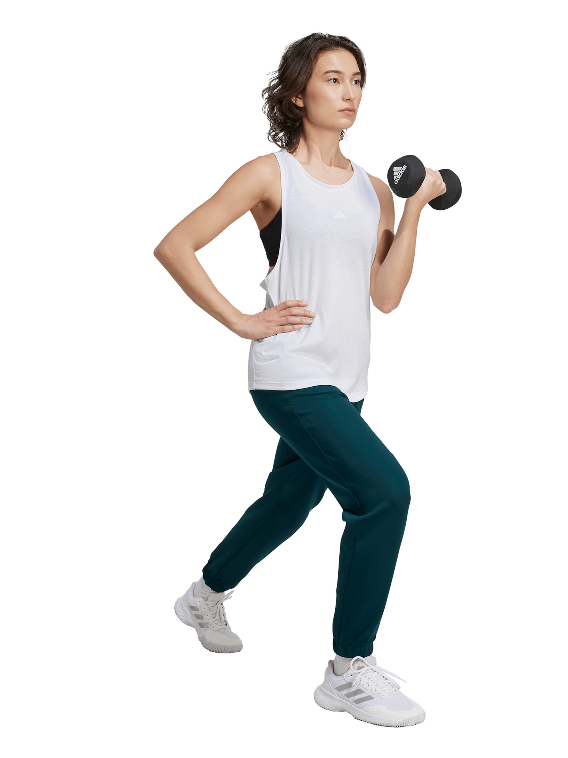 Sport top 'ES' de la ADIDAS PERFORMANCE pe alb