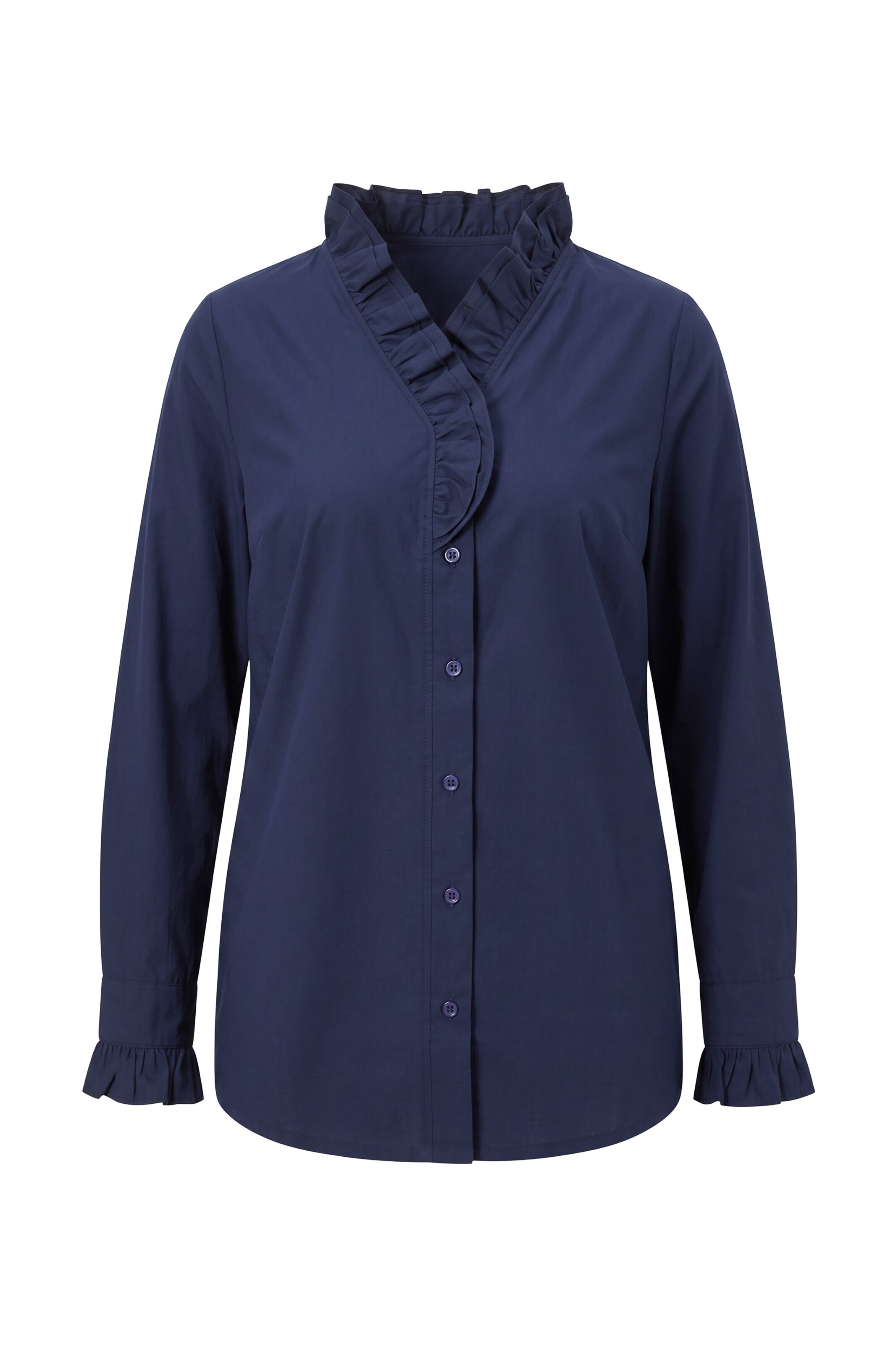 Ulla Popken Blouse in Blauw: voorkant