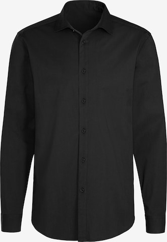 JOHN DEVIN Business Shirt in Black: front