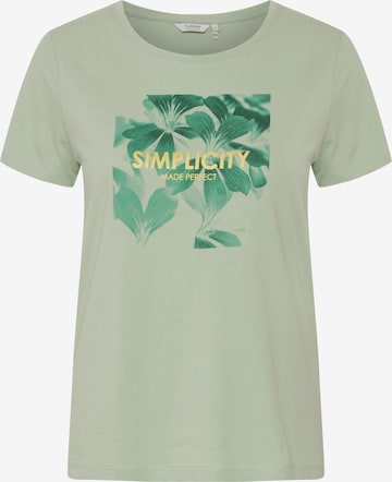 b.young Shirt 'BYSANLA LEAF' in Groen: voorkant