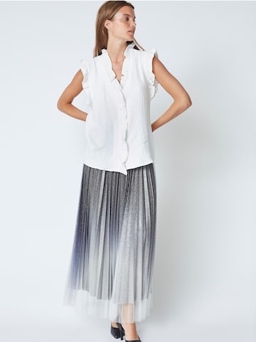 Haut 'Sueda' co'couture en blanc
