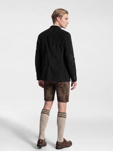 KaiserLich Regular Fit Trachtenjacke '5435' mit feiner Cord-Struktur in Schwarz