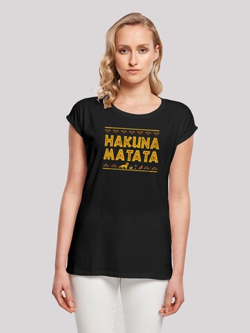 F4NT4STIC Shirt 'Disney König der Löwen Hakuna Matata' in Zwart: voorkant