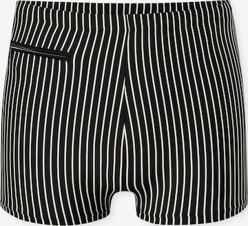 SCHIESSER Zwemshorts ' Ocean Swim ' in Zwart: voorkant