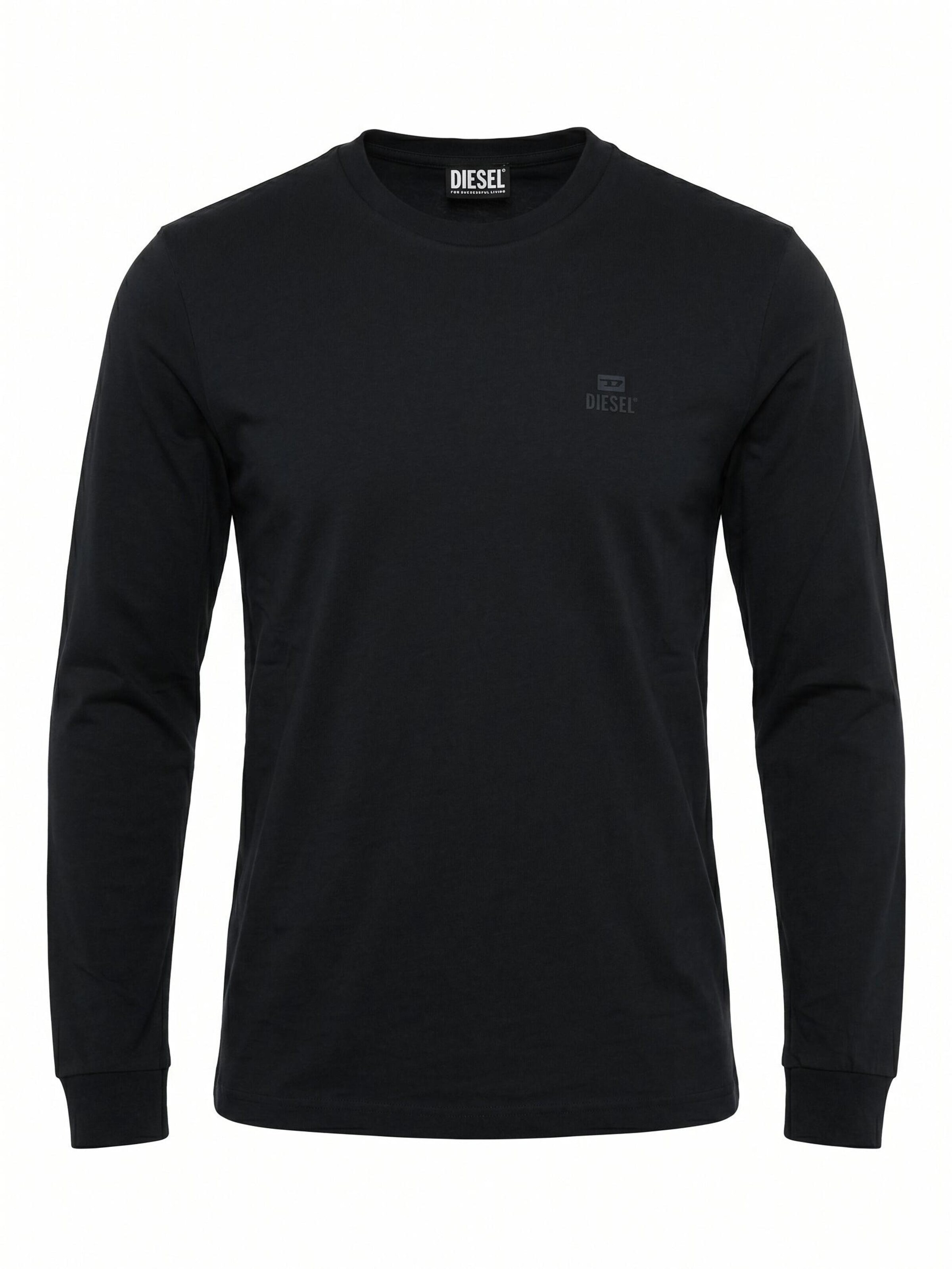 DIESEL Koszulka 'T-DIEGO-LONG-A-R-HD-NEW' w kolorze czarny: przód