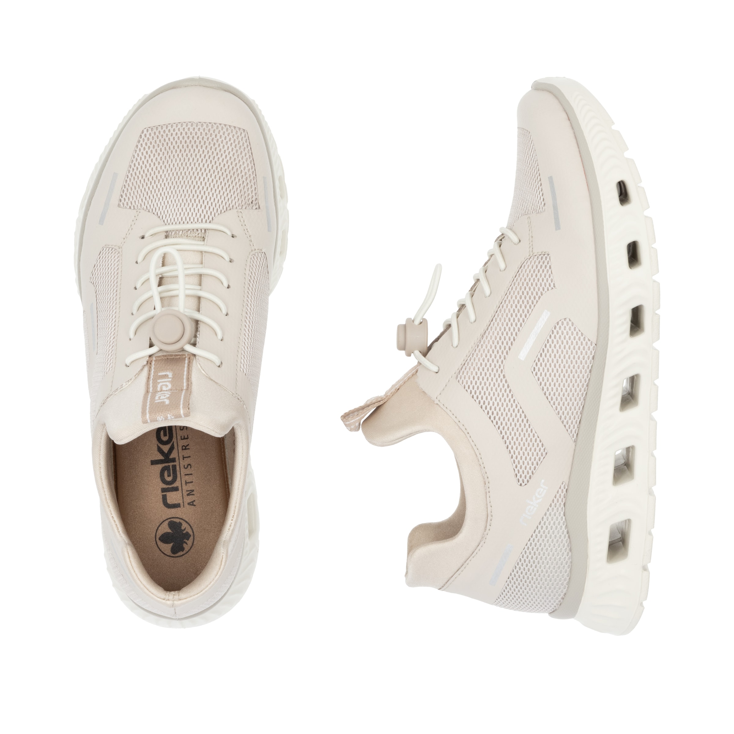 Chaussure de sport à lacets Rieker en beige