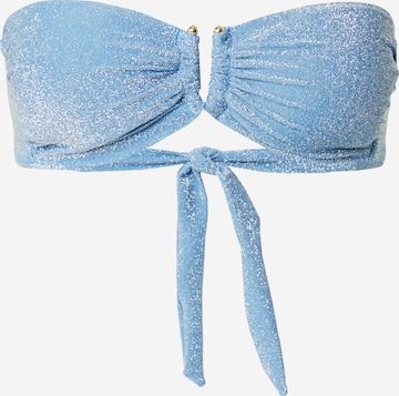 Lindex Bandeau Bikinitop 'Brie' in Blauw: voorkant