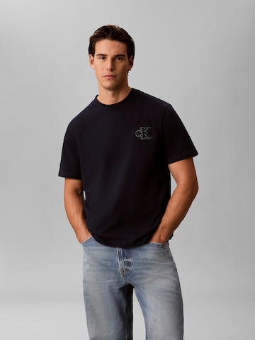 T-Shirt Calvin Klein Jeans en bleu : devant