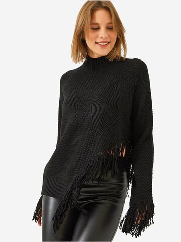 Bianco LucciPulover 'Pullover' - crna boja: prednji dio