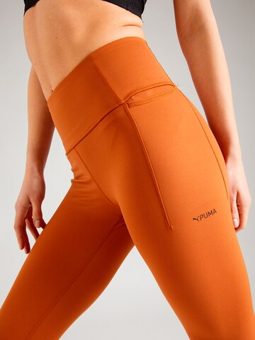 PUMA Skinny Sportbyxa i brun