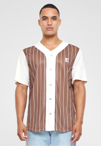 Karl Kani Regular fit Button Up Shirt in Brown