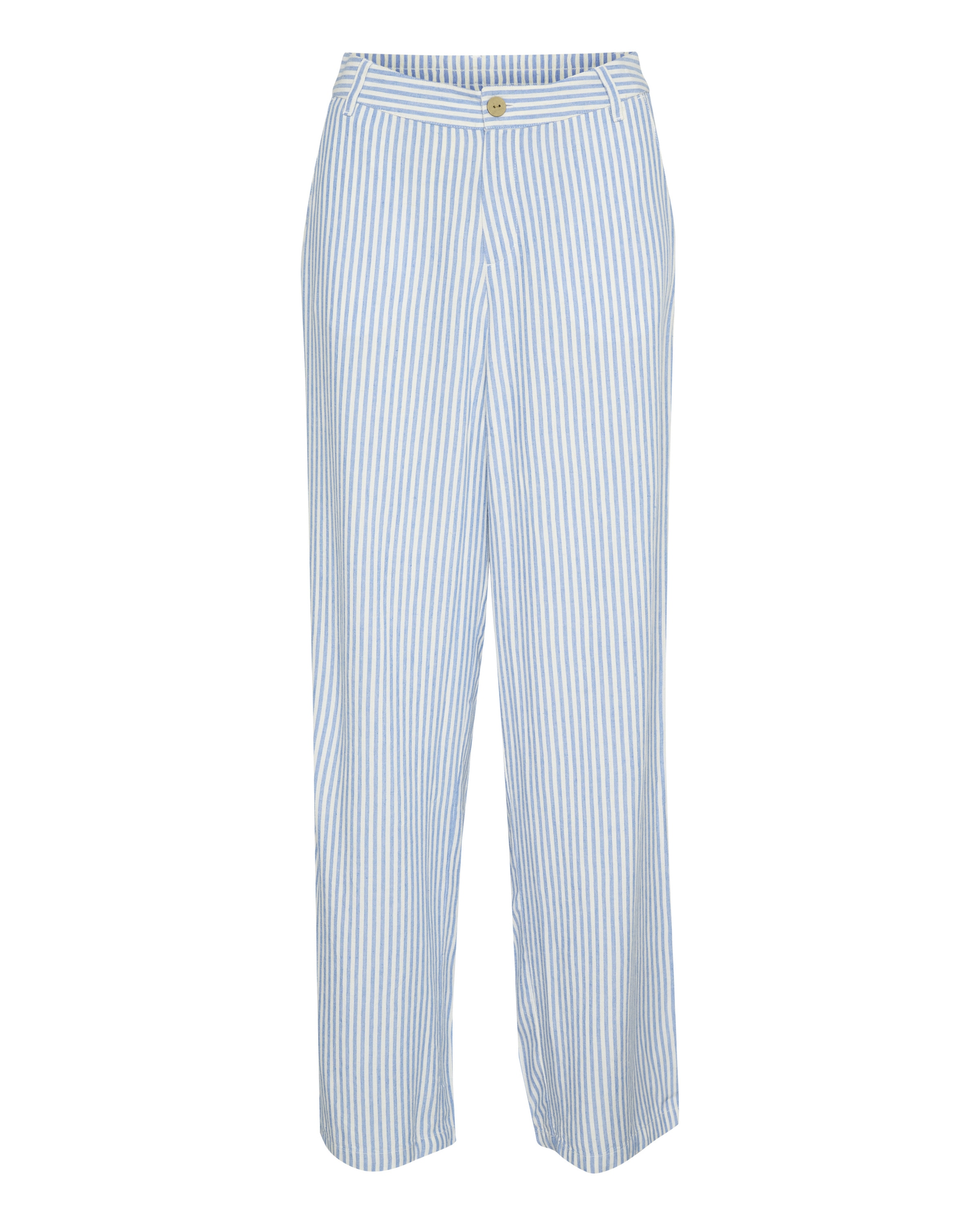 Cream Regular Pants 'Venta' in Blue: front