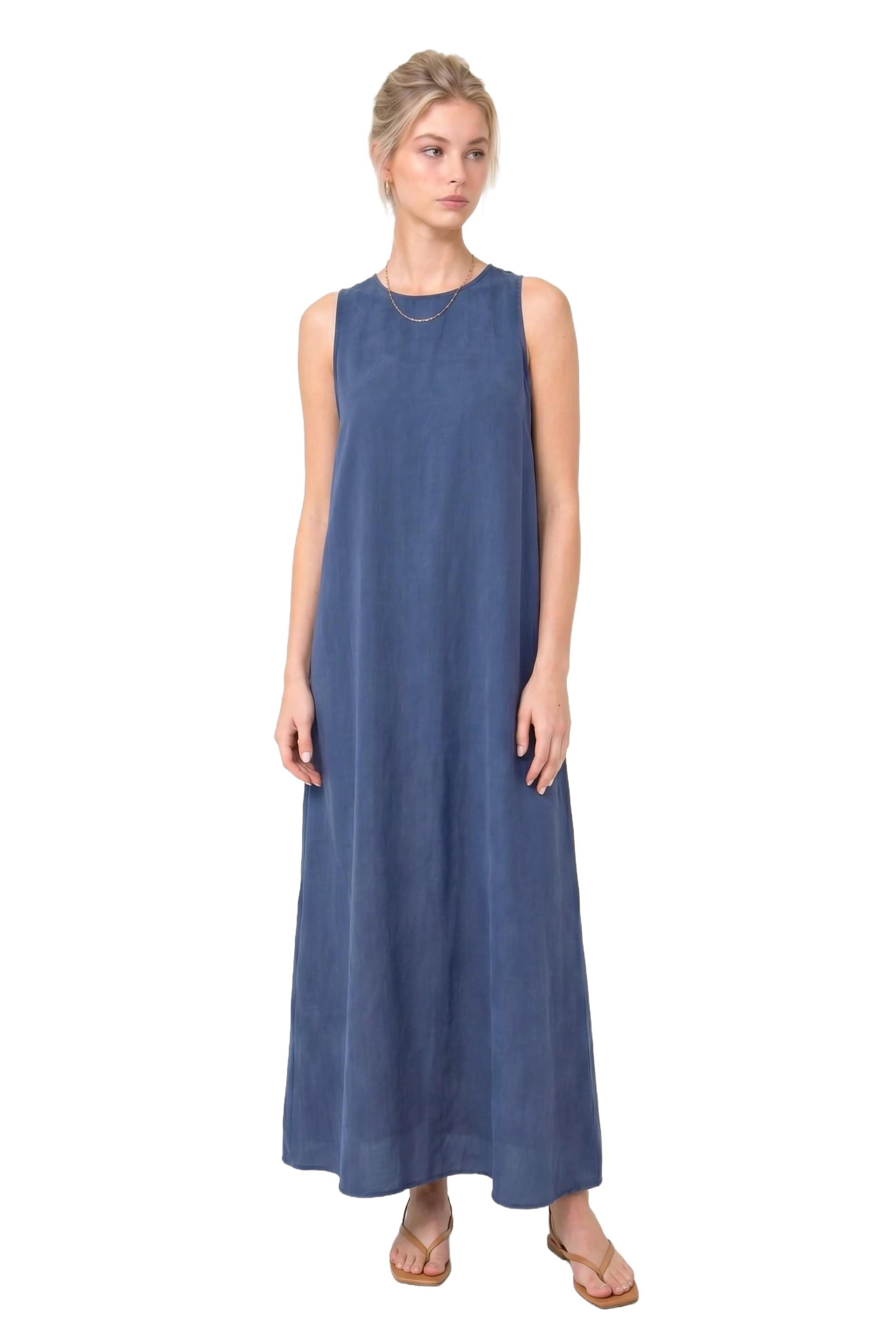 No Matter What Kleid in Blau: Vorderseite