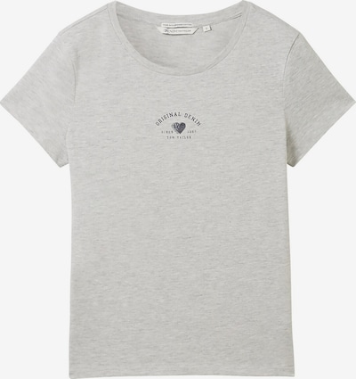 TOM TAILOR DENIM T-Shirt in graumeliert / schwarz, Produktansicht